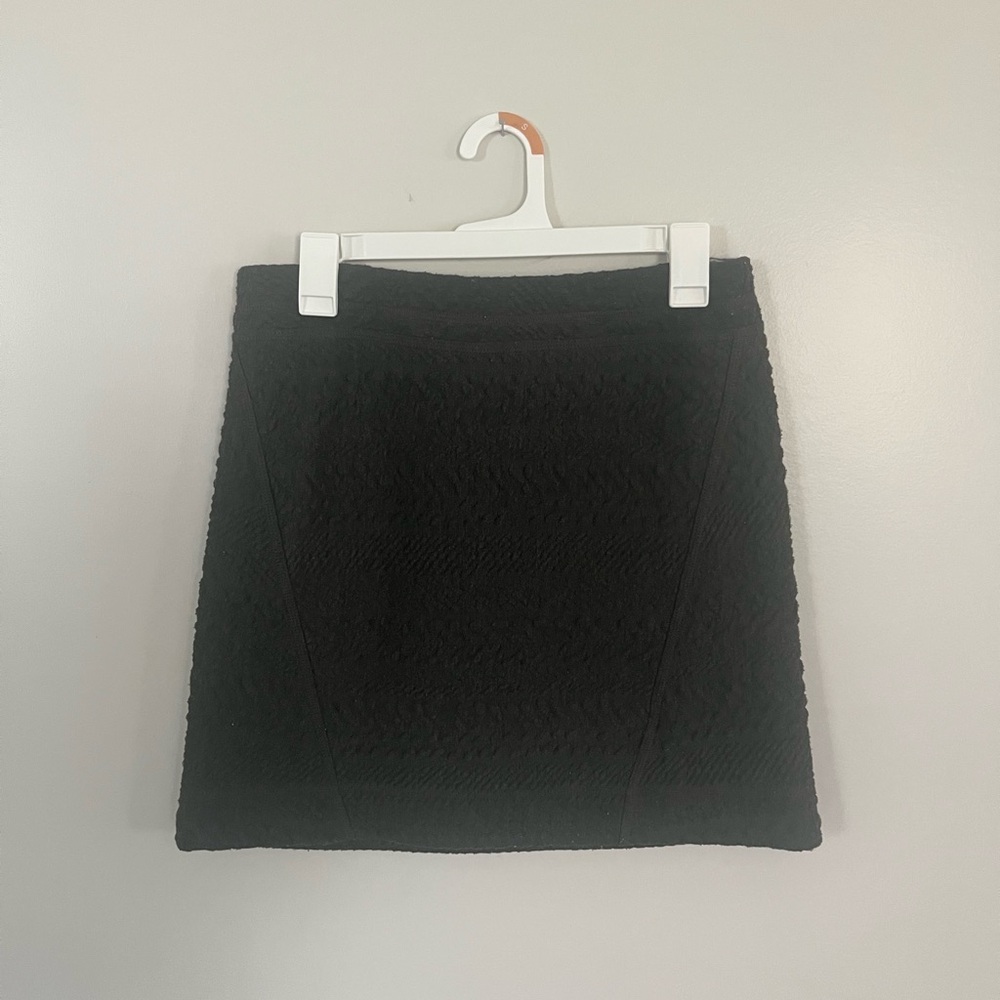 Prana Black Textured Mini Skirt